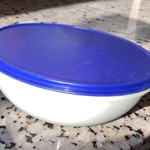 Tupperware Fix N Mix 26 Cup Bowl with Lid 274 2540A Blue Sheer 12" USA Vintage